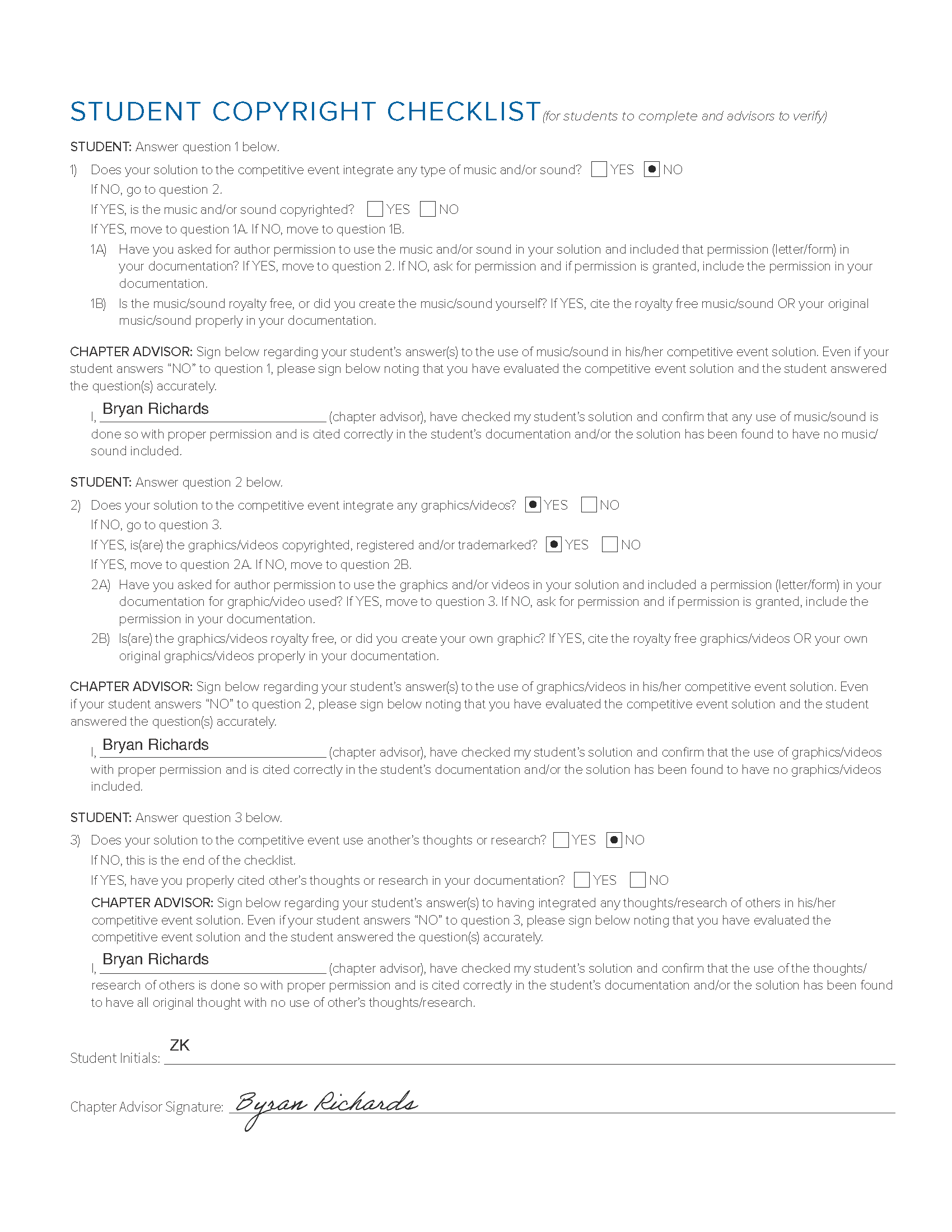 Copy of Student Copyright Checklist